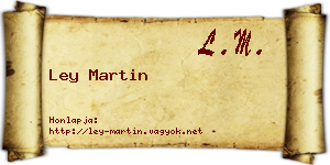 Ley Martin névjegykártya